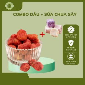 Combo Dịu Dàng - Tinh Tế Dâu và Sữa Chua Sấy Thăng Hoa Nhà Mộc Quả