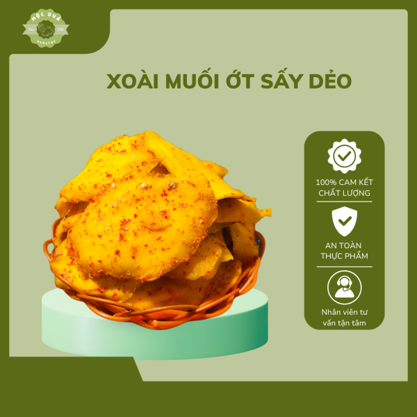 Xoài Sấy Dẻo Muối Ớt Mộc Quả